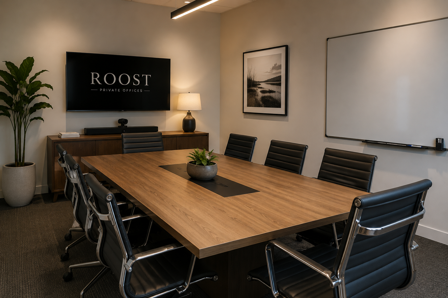 The ROOST shared conference room